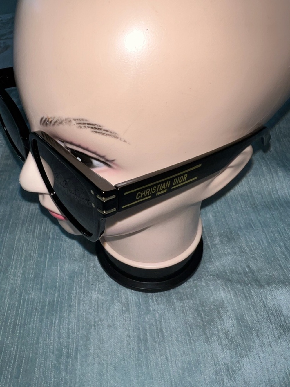 Christian Dior Black Sunglasses with Gold Accents